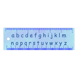 Alphabet Lower Case Letters on Light Blue Blends Ruler