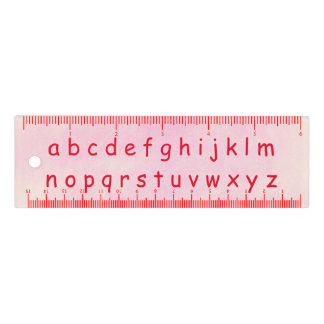 Alphabet Lower Case Letters on Pink Blends Rulers