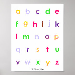 Alphabet Lower Case Letters Poster
