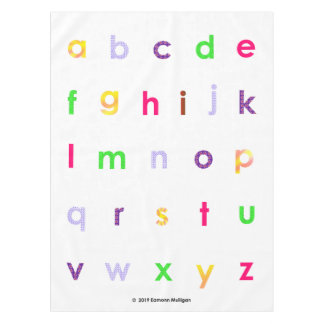 Alphabet Lower Case Letters Tablecloth