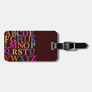 Alphabet Luggage Tag