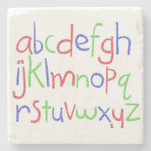 Alphabet Marble Stone Coaster