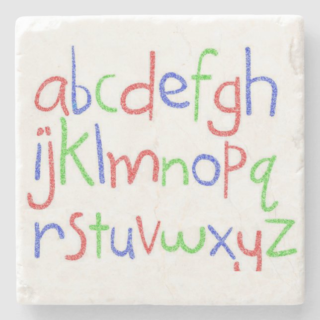 Alphabet Marble Stone Coaster (Front)