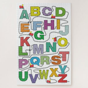Alphabet Maze Puzzles Railroad