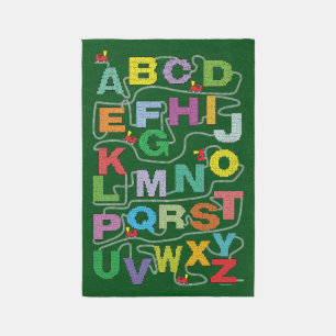 Alphabet Maze Puzzles Railroad Rug