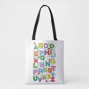 Alphabet Maze Puzzles Railroad Tote Bag