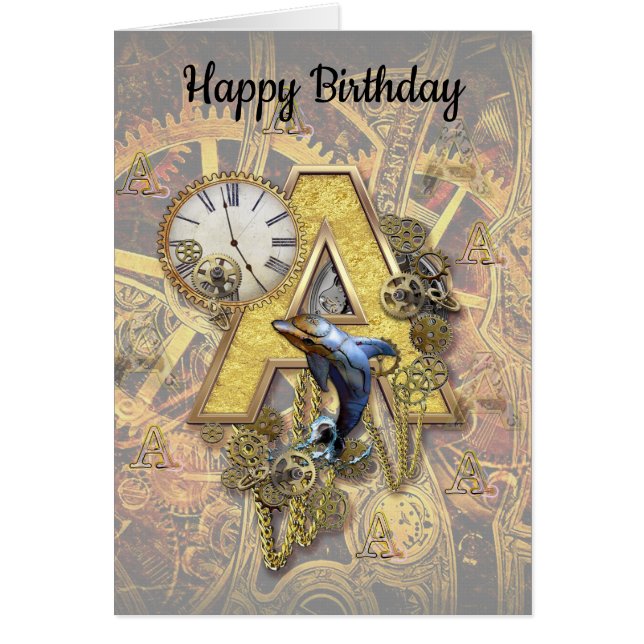 Alphabet, Monogram A Cards (Front)