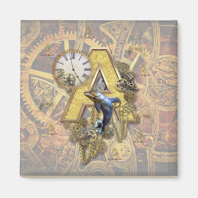 Alphabet, Monogram A Magnet (Front)