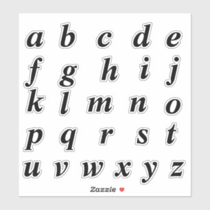 Alphabet Monogram Letters Initial Sticker