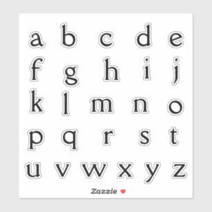 Alphabet Monogram Letters Initial Sticker