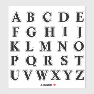 Alphabet Monogram Letters Initial Sticker