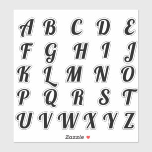 Alphabet Monogram Letters Initial Sticker
