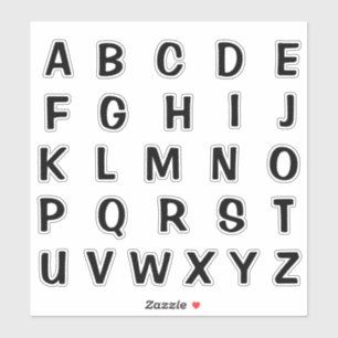 Alphabet Monogram Letters Initial Sticker