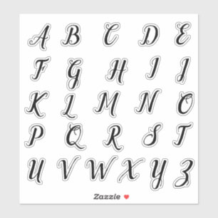 Alphabet Monogram Letters Initial Sticker