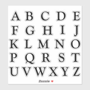 Alphabet Monogram Letters Initial Sticker