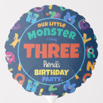 Alphabet Monsters Birthday Little Monster Add Age Balloon