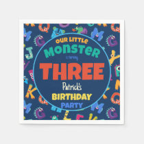 Alphabet Monsters Birthday Little Monster Add Age Napkins