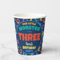 Alphabet Monsters Birthday Little Monster Add Age Paper Cups