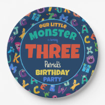 Alphabet Monsters Birthday Little Monster Add Age Paper Plates