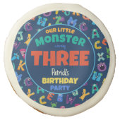 Alphabet Monsters Birthday Little Monster Add Age Sugar Cookie (Front)