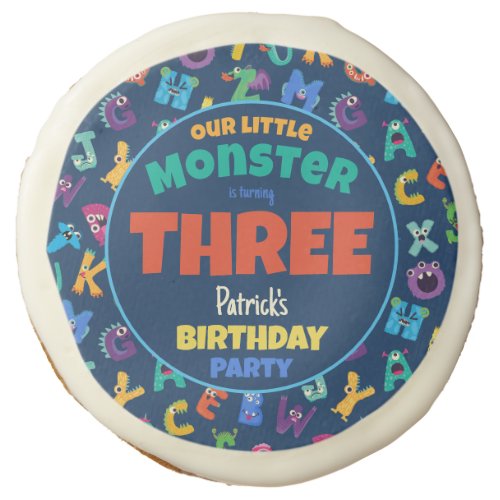 Alphabet Monsters Birthday Little Monster Add Age Sugar Cookie