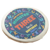 Alphabet Monsters Birthday Little Monster Add Age Sugar Cookie (Angled)