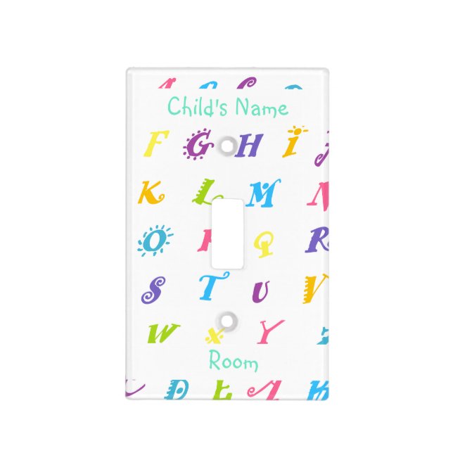 Alphabet Name HAMbyWG Light Switch Cover (Front)