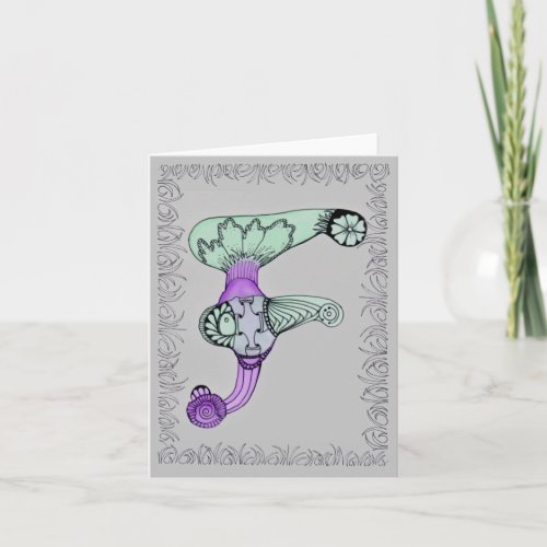 Alphabet Note Card Letter F