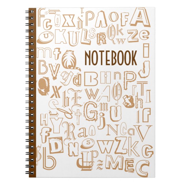 Alphabet Notebook (Brown) (Front)