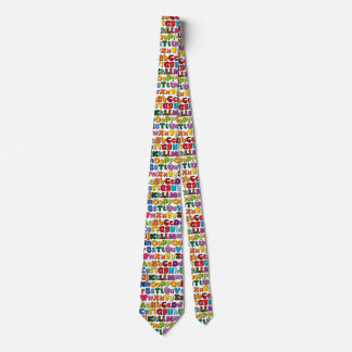 Alphabet novelty neck tie