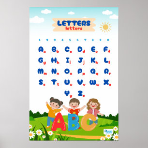 Alphabet & Numbers Educational Poster
