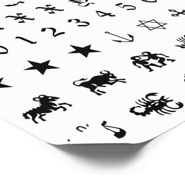 Alphabet Numbers Symbols Sun Signs Knuckle Tattoos (Angled)