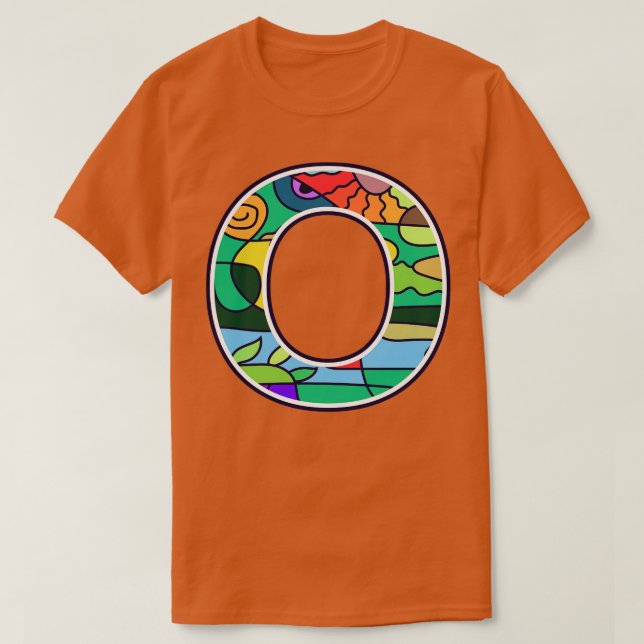 Alphabet O 7 T-Shirt (Design Front)