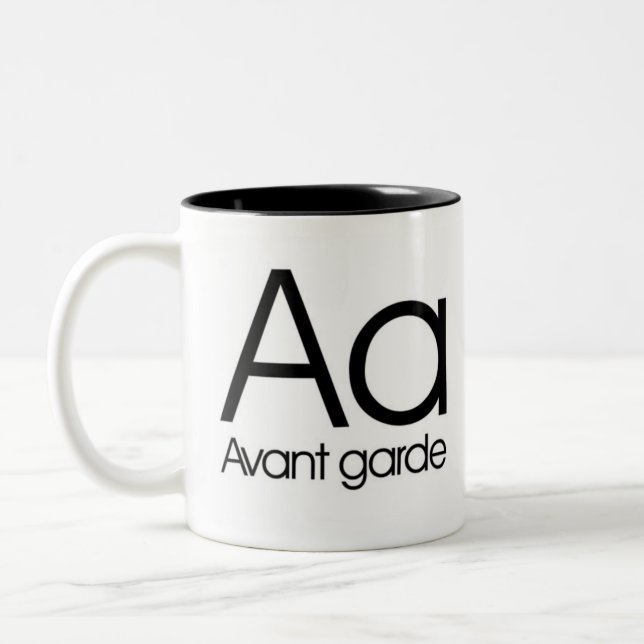 Alphabet Of Typography Mug - Avant Garde (Left)