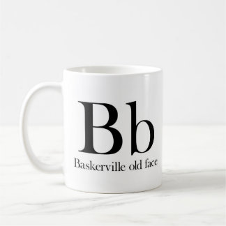 Alphabet Of Typography Mug - Baskerville Old Face