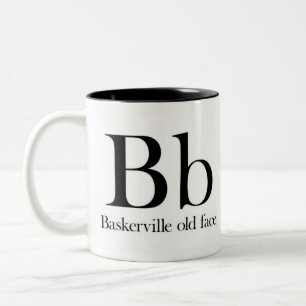 Alphabet Of Typography Mug - Baskerville Old Face