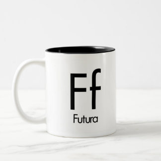 Alphabet Of Typography Mug - Futura