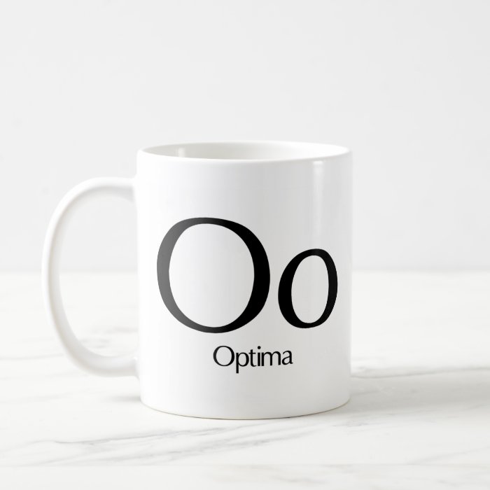 Alphabet Of Typography Mug   Optima Mug
