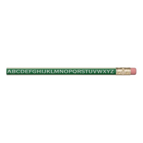 Alphabet on any Color Stripe on Pastel Yellow Pencil