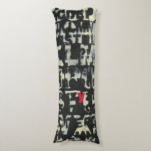 Alphabet Painting by Norman Wyatt Body Pillow