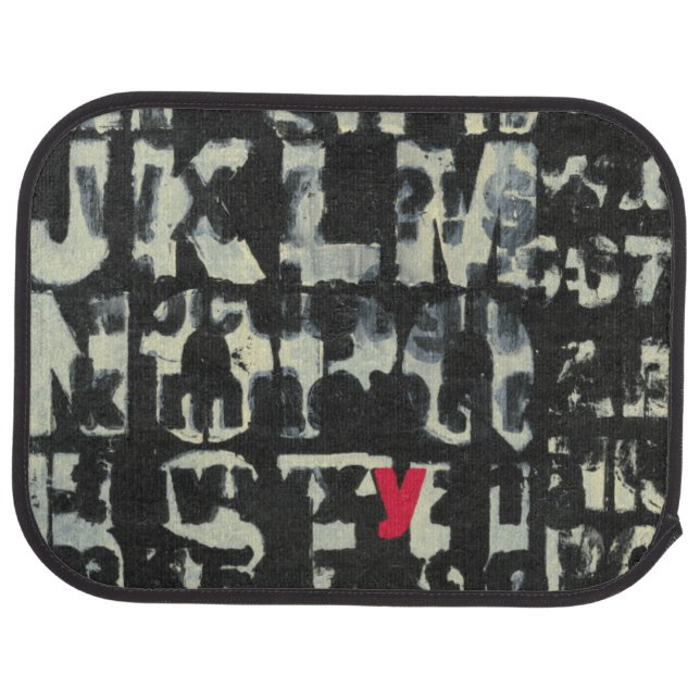 Alphabet Painting by Norman Wyatt Car Mat (Rear)