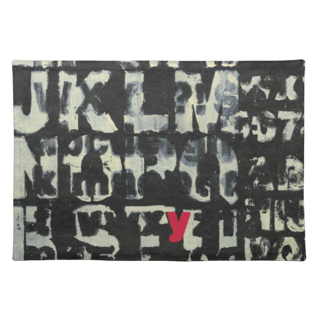 Alphabet Painting by Norman Wyatt Cloth Placemat (Front)