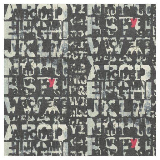 Alphabet Painting by Norman Wyatt Fabric