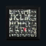 Alphabet Painting by Norman Wyatt Gift Box<br><div class="desc">If you love taking vision exams then this painting is for you! The letter of the english alphabet are imposed over each other,  almost obscuring them in this painting by Norman Wyatt. The letter Y stands out thanks to its pink coloration.</div>