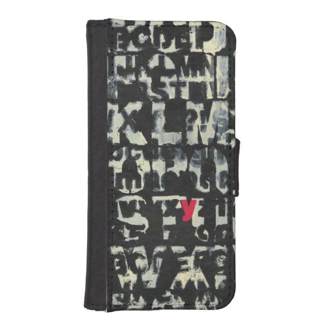 Alphabet Painting by Norman Wyatt iPhone Wallet Case (Front)