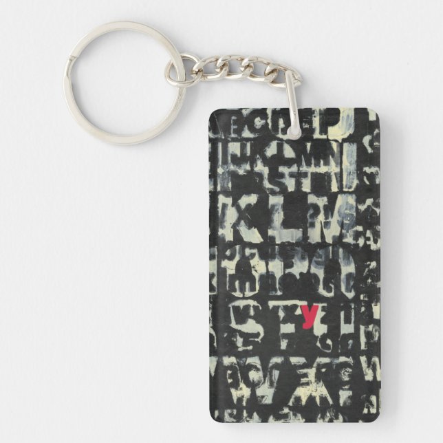 Alphabet Painting by Norman Wyatt Keychain (Front)