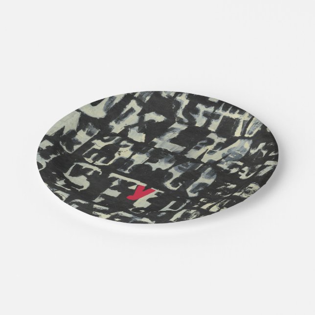 Alphabet Painting by Norman Wyatt Paper Plates (Angled)
