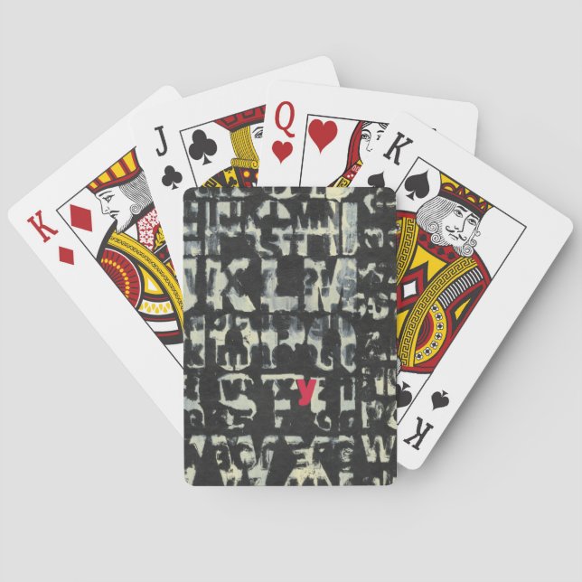 Alphabet Painting by Norman Wyatt Poker Cards (Back)