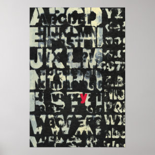 Alphabet Painting by Norman Wyatt Poster