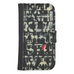 Alphabet Painting by Norman Wyatt Wallet Phone Case For Samsung Galaxy S4